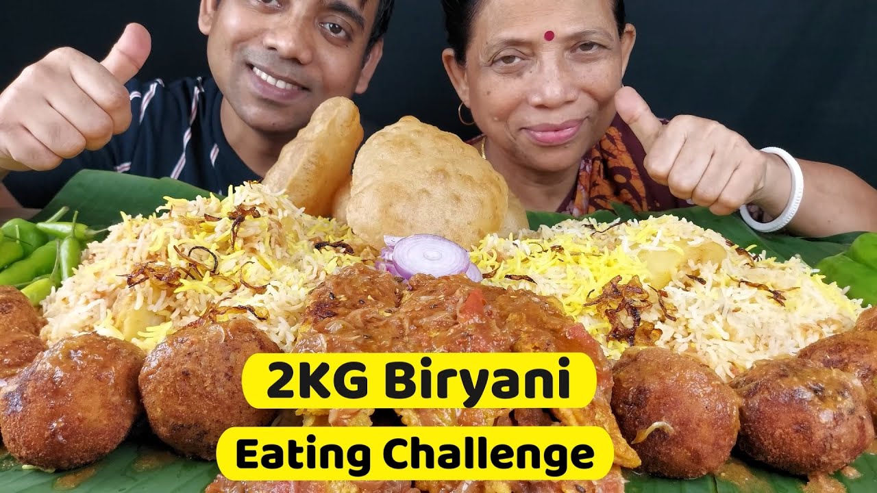 2 KG DUM BIRYANI EATING CHALLENGE WITH MOTHER