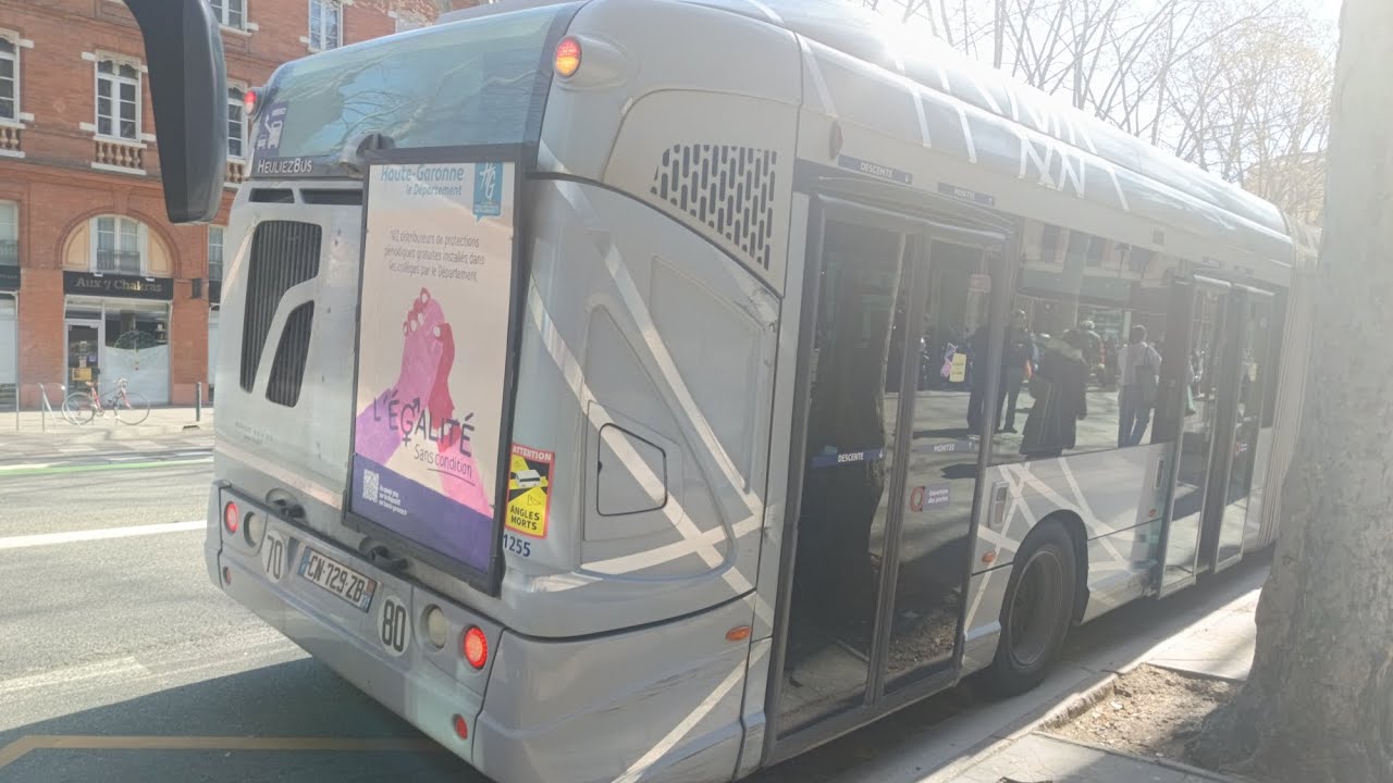 TISSÉO TRAJET📹EN HEULIEZBUS GX427BHNS🚍SUR LA LIGNE LINEO L9🟧 JUSQU'À L'ARRÊT JEAN JAURÈS 🚇Ⓜ️ A🟥ET B🟨