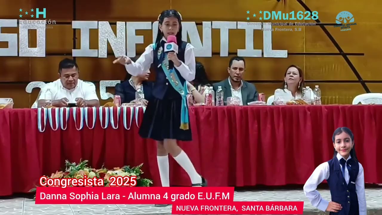 Discurso sobre las Redes Sociales - Congresista Infantil 2025, Danna Sophia Lara, de 9 años.