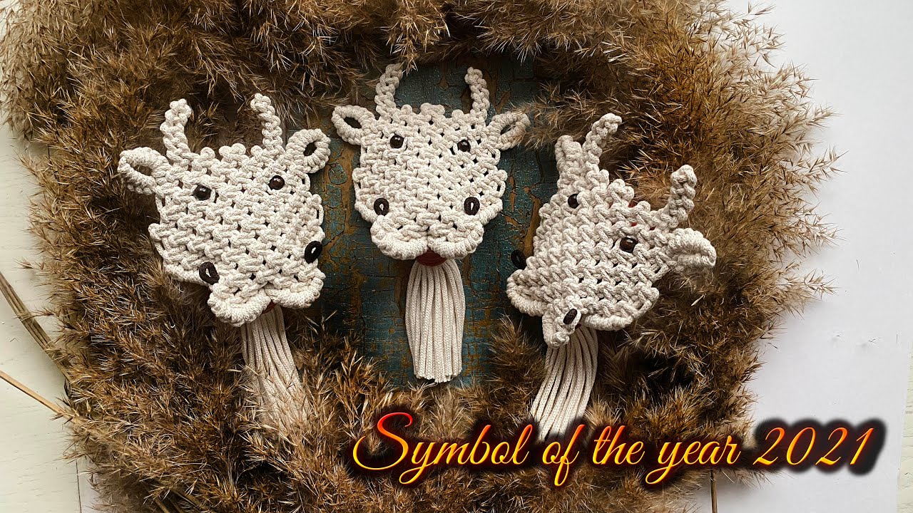 Tutorial Macrame Ox / Symbol of the years 2021