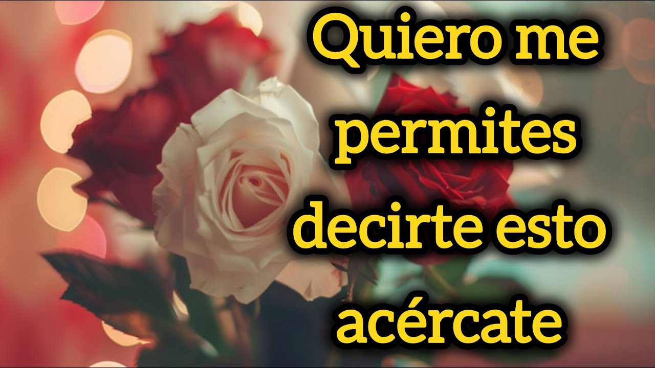 Quiero me permites decirte esto en los oídos