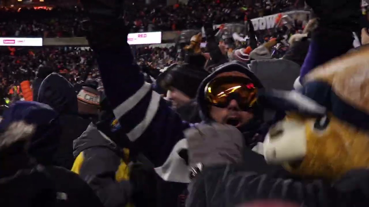 Fan View Of Chicago Bears QB Caleb Williams Game Tying Touchdown pass To Force OT vs The LA Rams
