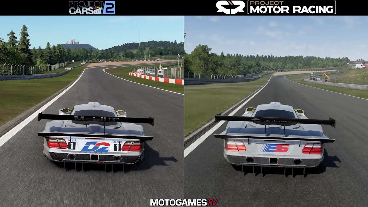 Project CARS 2 vs Project Motor Racing - Mercedes-Benz CLK-LM at Nurburgring