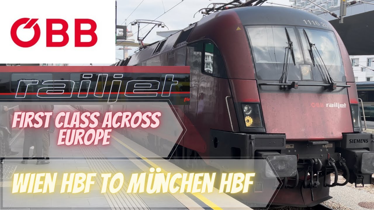 Railjet - a fantastic First class ride across Europe - Wien Hbf to Munchen Hbf