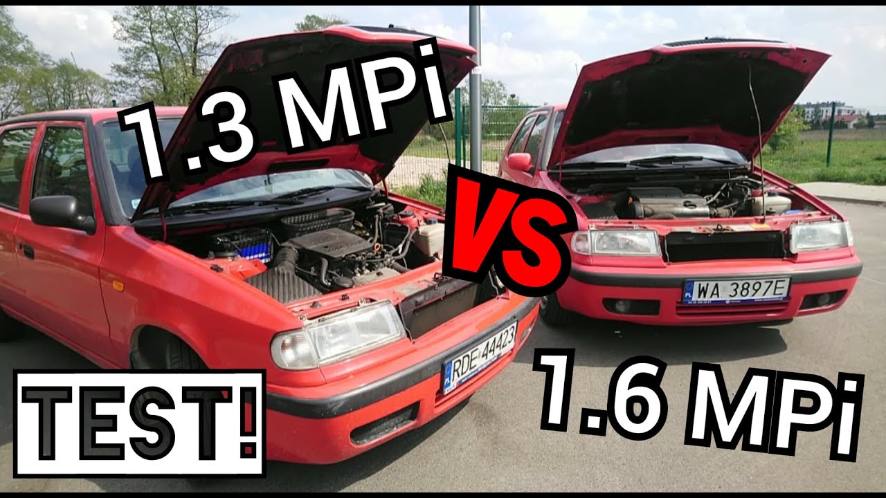 1.3 MPi vs 1.6 MPi - OHV vs OHC - TEST - Acceleration 0-80km/h | Skoda Gadać