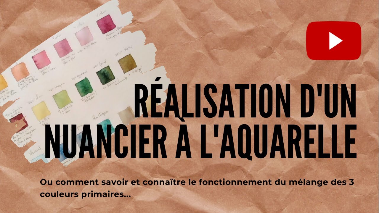 Réalisation d'un nuancier à l'aquarelle