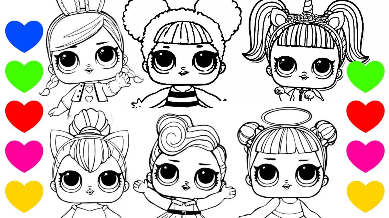 ESPECIAL LOL Desenho de Pintar da LOL Surprise com a Queen B Unicórnio Luxe Sugar Boneca