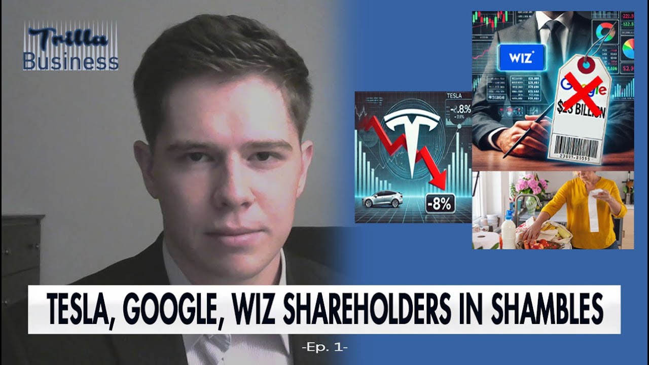 Tesla drops 8%, Wiz denies $23 Billion deal from Google, and the Start of Trilla Business–Ep. 1
