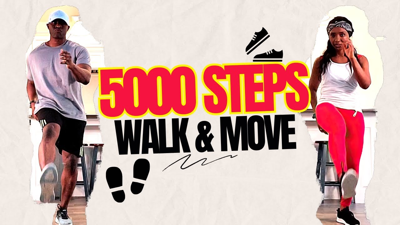 5000 Steps Walk at Home | Fast Walking Workout Fat Burn | Have Fun with Daily Step and Move