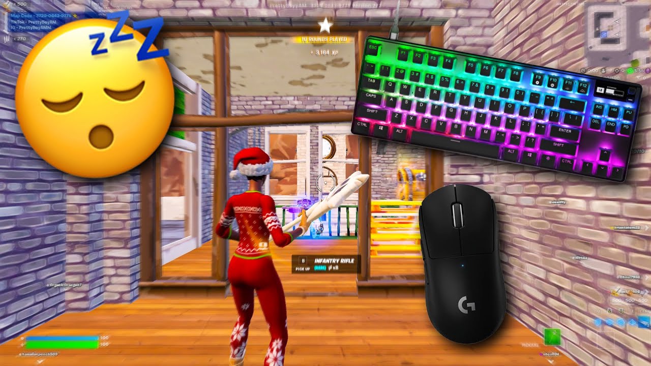 SteelSeries Apex Pro TKL ASMR 😴 Tilted Zone Wars Gameplay 🏆 Satisfying Keyboard Fortnite 240 FPS 4K