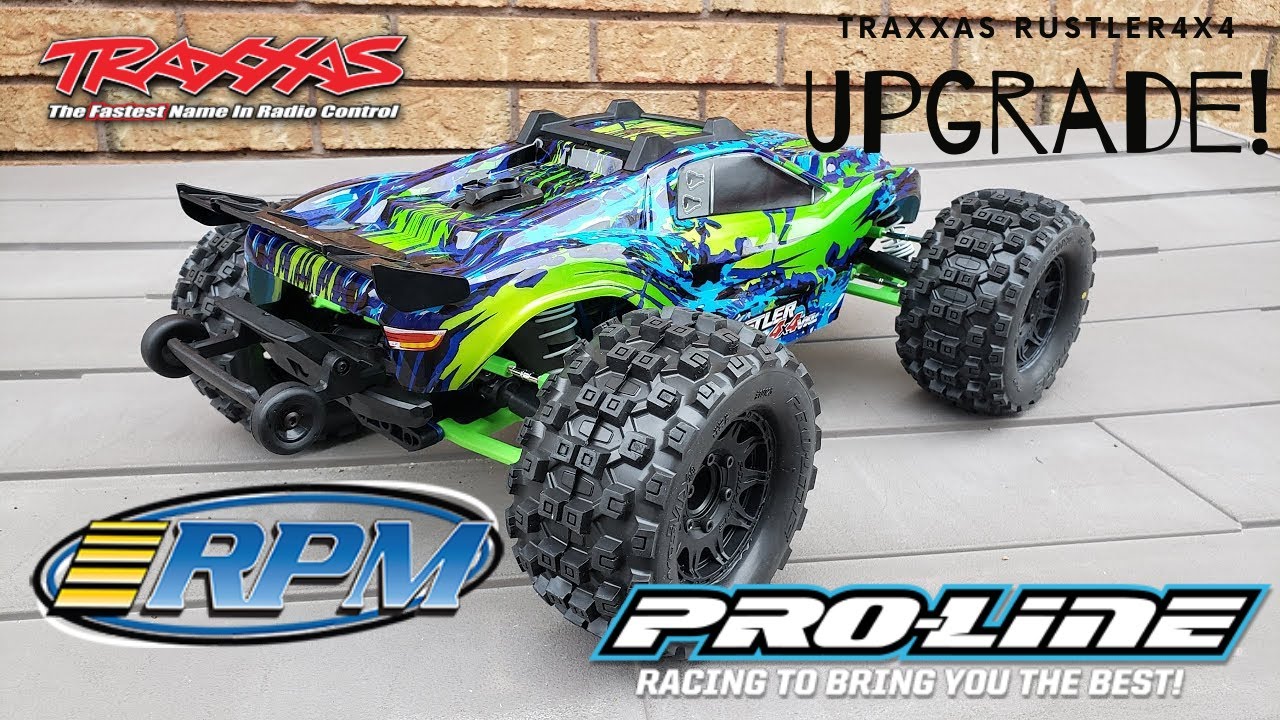 Upgrading the Traxxas Rustler 4x4 VXL (Proline Badlands MX28 on new RAID Wheels)