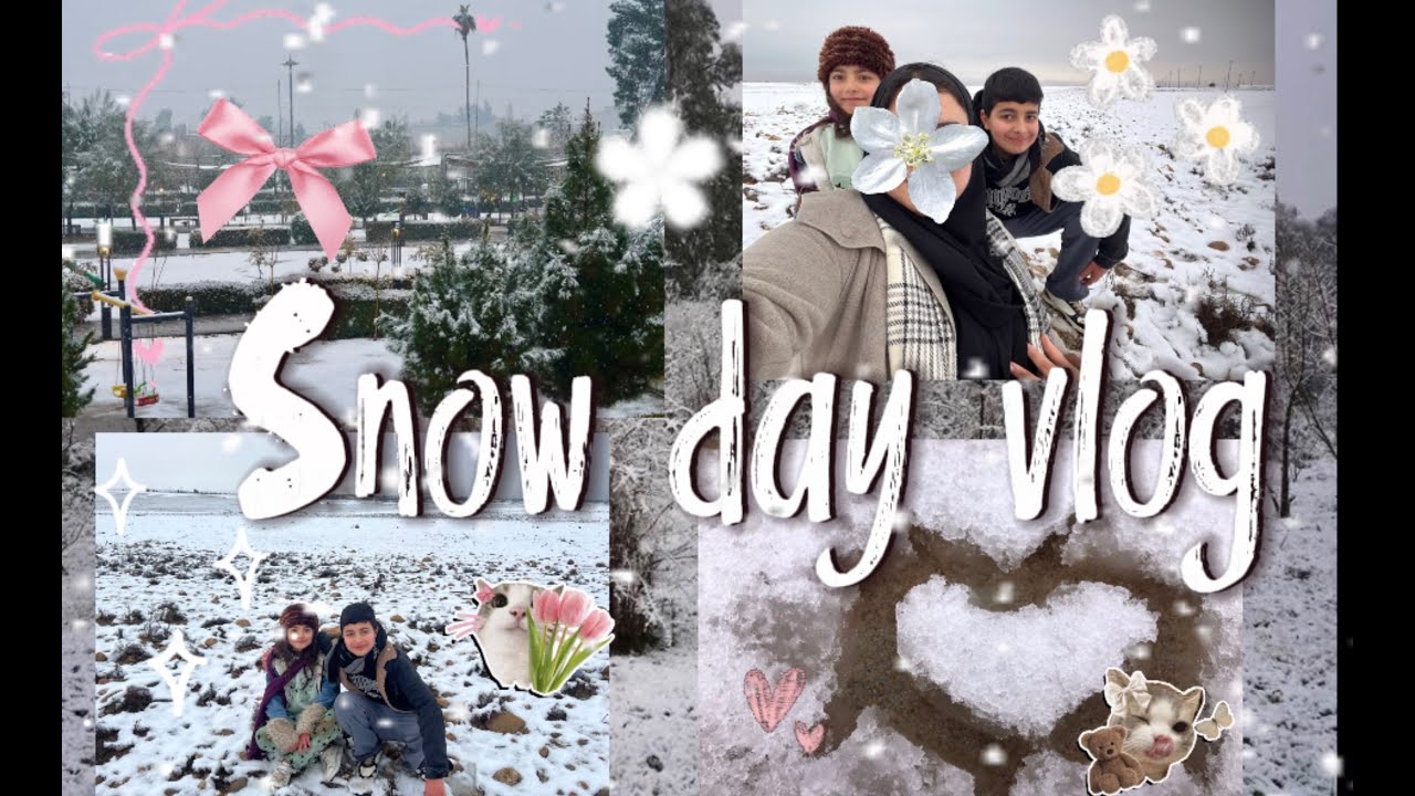 🫧فلوك يوم مثلج في الموصل ☃️❄️||snow day vlog in mousl☃️❄️||#vlog
