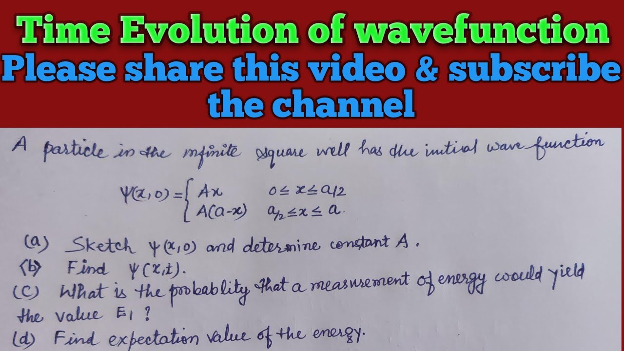 Time evolution of wavefunction