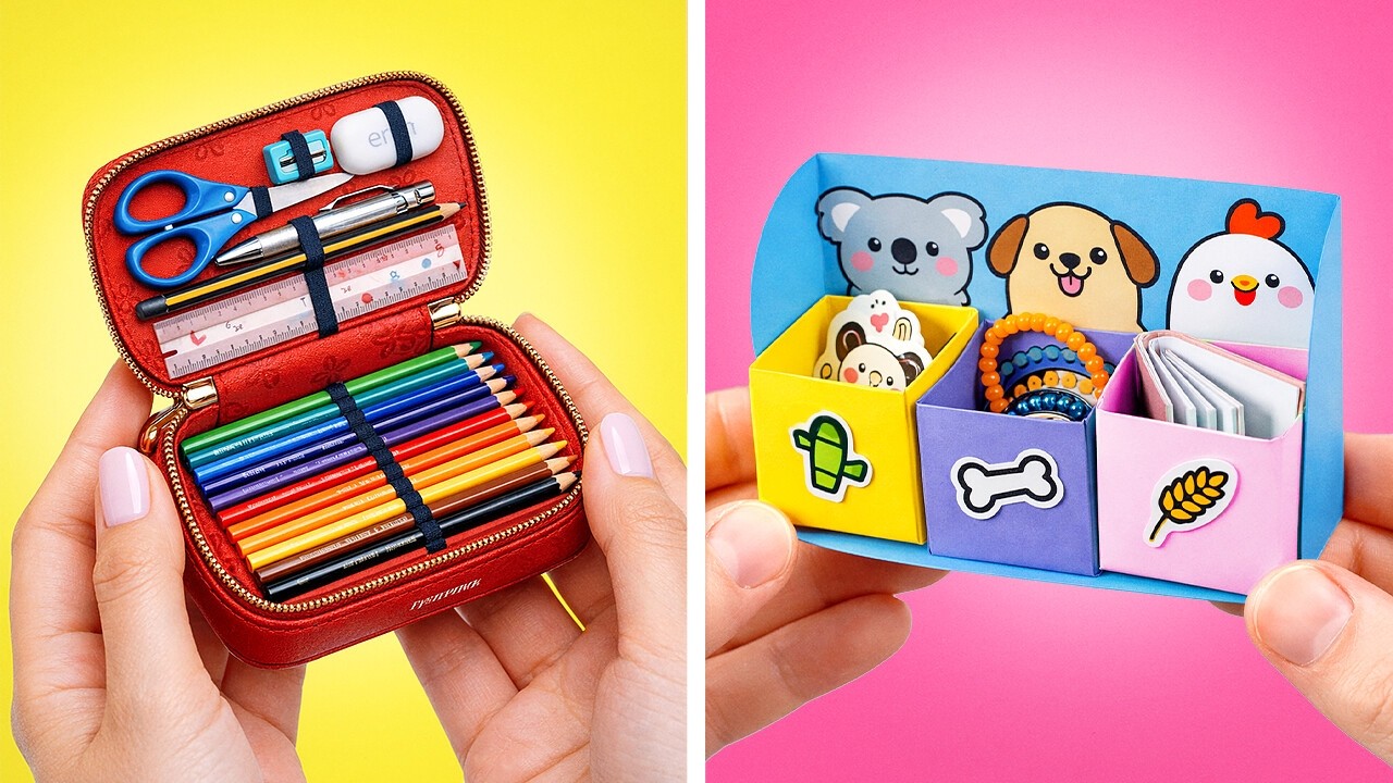🎉 UROCZE MINI STACJE SZKOLNE 🎒 DIY Przybory Szkolne
