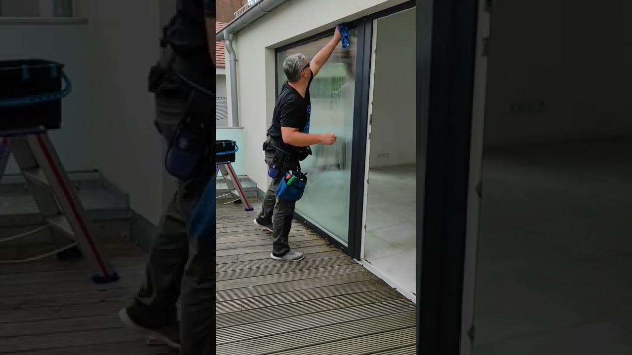 Cleaning big window /Gro&szlig;es Fenster Putzen