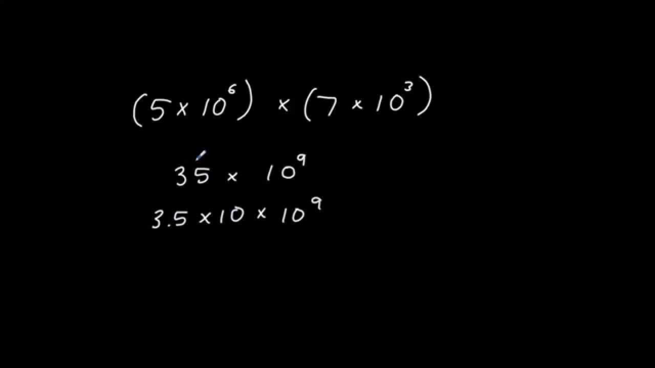Multiplying and dividing numbers in standard form