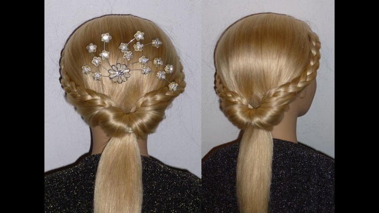 SCHNELLE und Easy Frisur für mittel/lange Haare: Schule/Freizeit. Braided Updo Hairstyle.Peinados