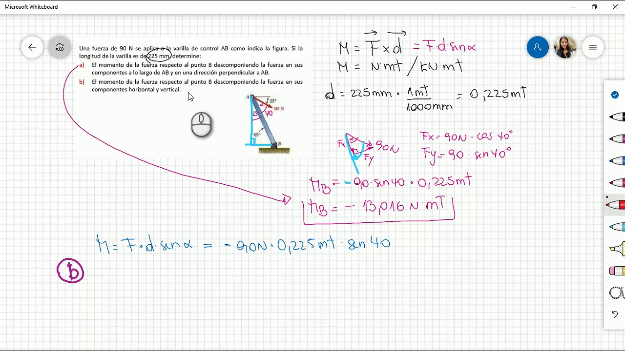 TRES FORMAS DE CALCULAR MOMENTO EN EL PLANO