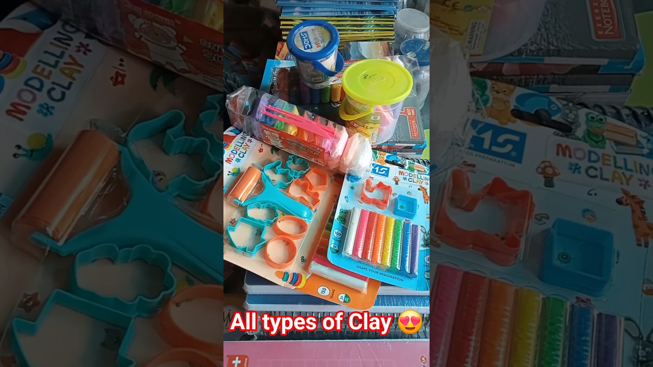 All types of clay available at our stationery shop 