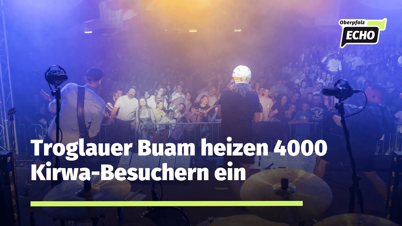 Die Troglauer Buam heizen bei der Flosser Kirwa mit ihrer Heavy Volxmusik ordentlich ein