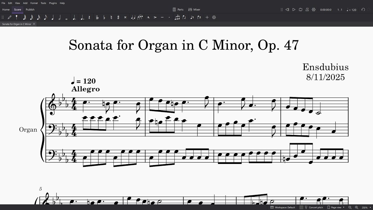 Sonata for Organ in C Minor, Op. 47