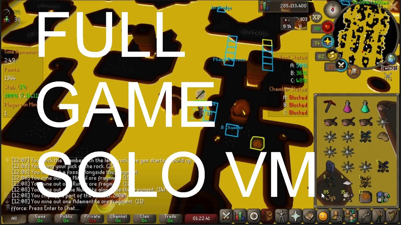 OSRS Solo Volcanic Mine FULL GAME short guide