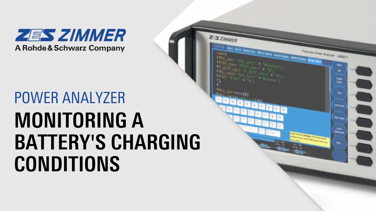 ZES ZIMMER - Monitoring a battery's charging conditions with the LMG600 precision power analyzer