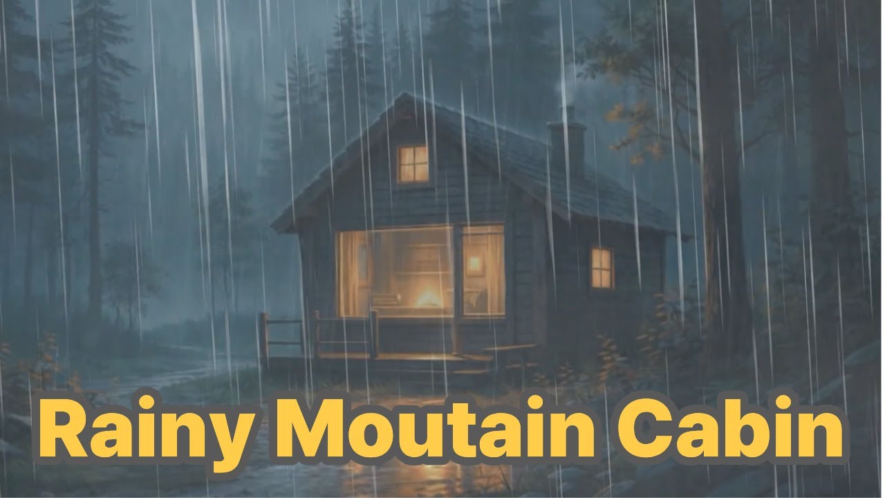 Rainy Mountain Cabin/비 내리는 오두막/빗소리/폭우/Rain/ASMR/마음의 안정/Relax/숙면/Deep Sleeping
