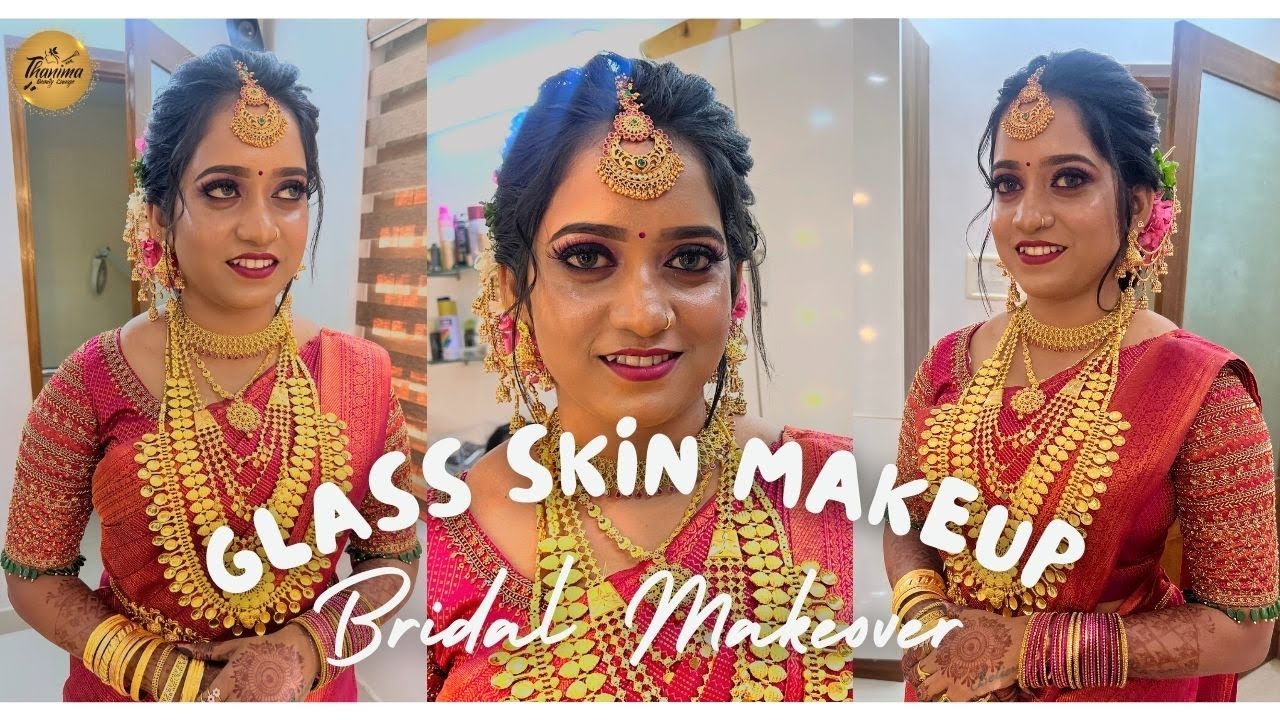 A Beautiful Bride with Glass Skin makeup | Dewy Skin | Thanima |  #glassskinmakeup #dewymakeup