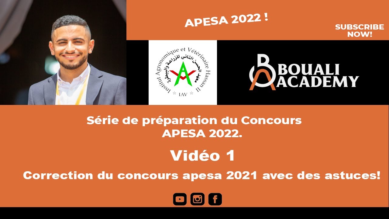 Correction concours APESA 2022 🌱🔥