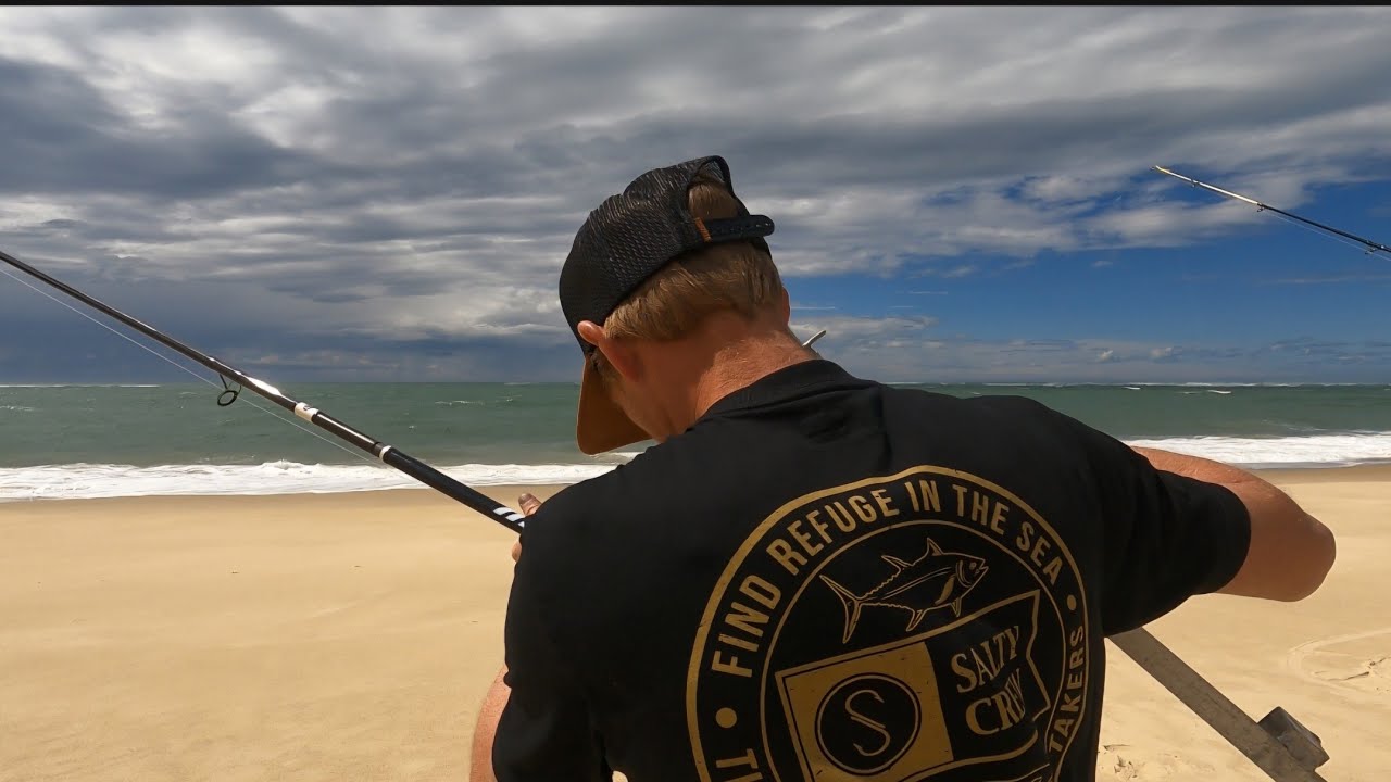 Surfcasting à l'océan " plage de la salie"  première dorade de l'année