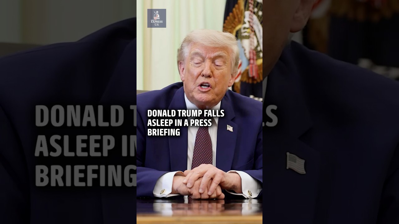 Donald Trump 'falls asleep' during Oval Office press briefing amid health concerns