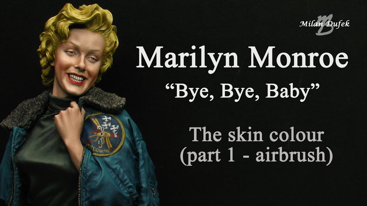 Marilyn Monroe - Painting bust - The face - part  1 - Preshading and base skin colour.