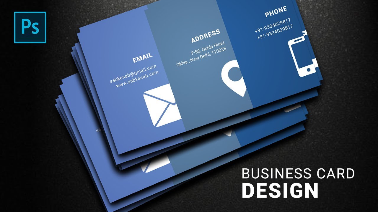 Business Card Design Hindi | Professional Visiting Card Design | Visiting Card Design in Photoshop
