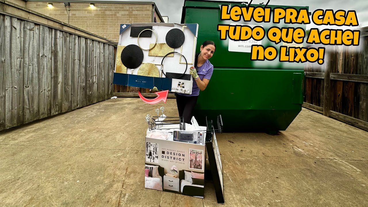 Dumpster Diving! levei pra casa tudo que achei no lixo🇺🇸