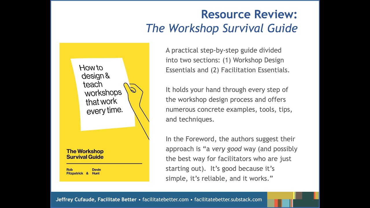 Review of The Workshop Survival Guide by Rob Fitzpatrick & Devin Hunt