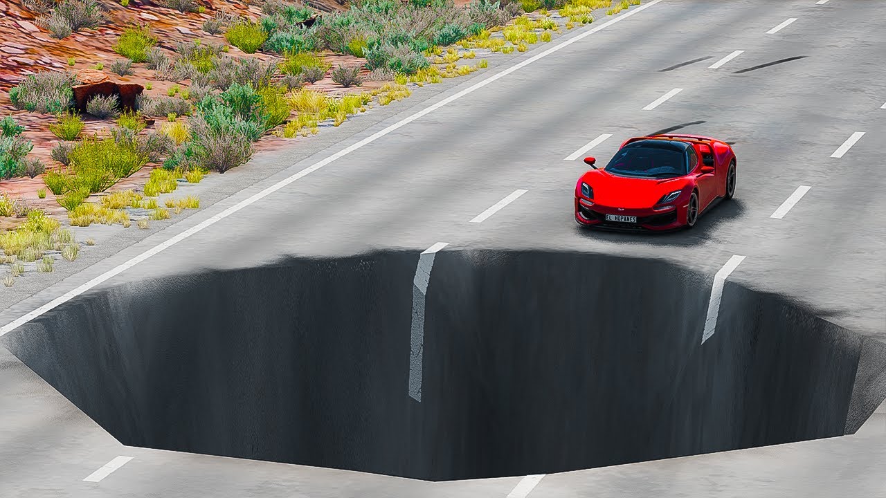 Тестирование машин на фоне ОГРОМНЫХ выбоин в GTA 5