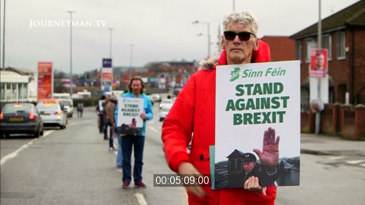 Sinn Fein Brexit Protest, Belfast, Northern Ireland, UK, 2017