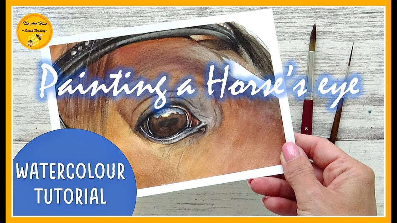 WATERCOLOUR with me- How to paint (HORSES) EYES in watercolour | Fun Art tutorial for beginners