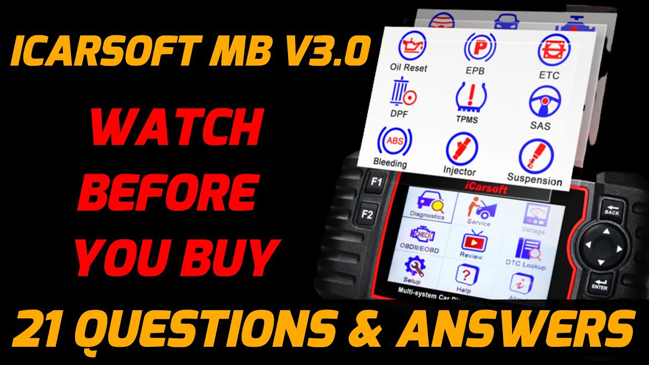 iCarsoft MB V3.0 - Important Q&A - Watch BEFORE YOU BUY