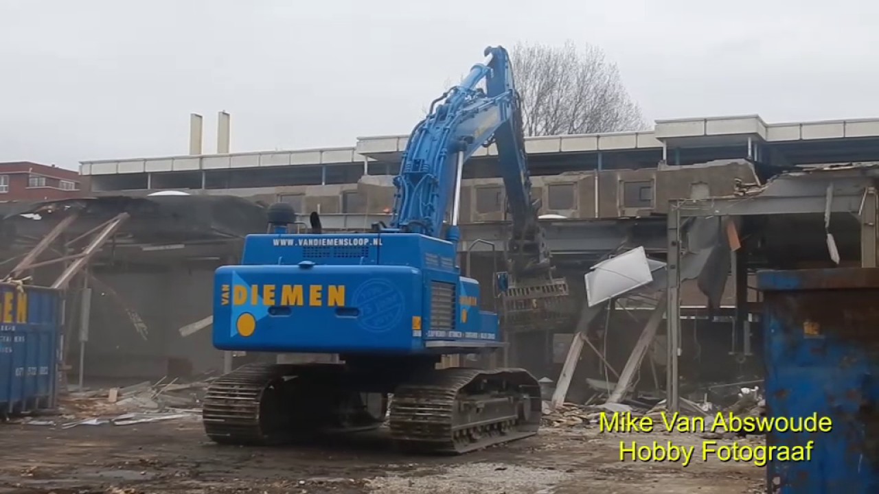 filmpje sloopwerk de firma  van Diemen sloop werk in leiden