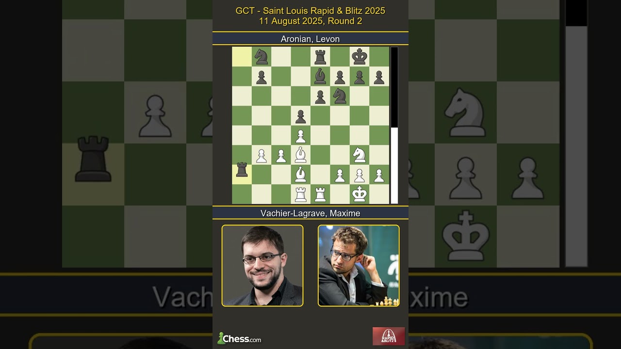 Maxime Vachier-Lagrave vs Levon Aronian | GCT - Saint Louis Rapid & Blitz 2025 | Round 2