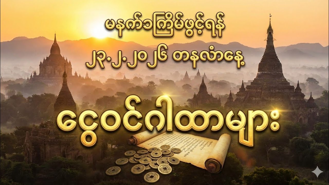 ၂၃.၂.၂၀၂၆ တနင်္လာနေ့ မနက်ခင်းဖွင့်ရန် ၁ နေ့တာ ကံကောင်းစေဖို့ #တရားတော် 