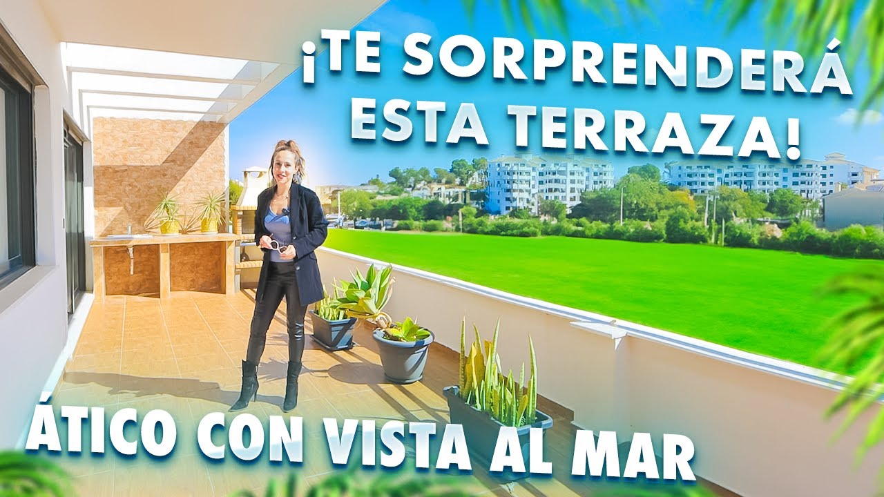 Ático con vistas al mar y terraza gigantes +plaza de garaje. Viviendas en Orihuela Costa