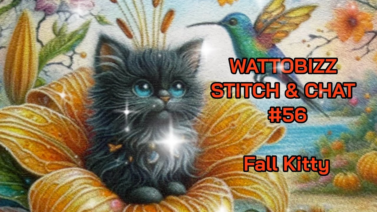 WATTOBIZZ Вышивка и беседа #56 - Осенняя кошечка 