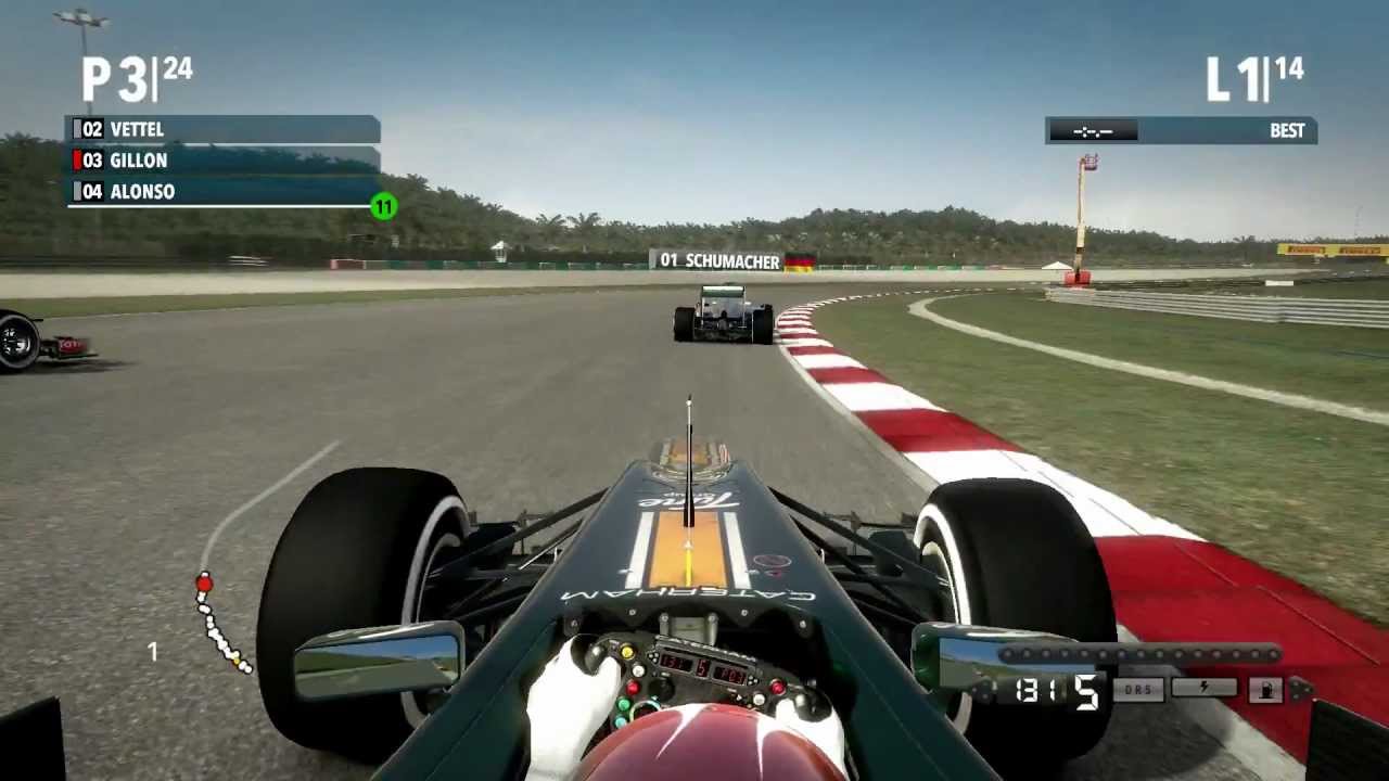 F1 2012 Gameplay - Career - Sepang, Malaysia - Race