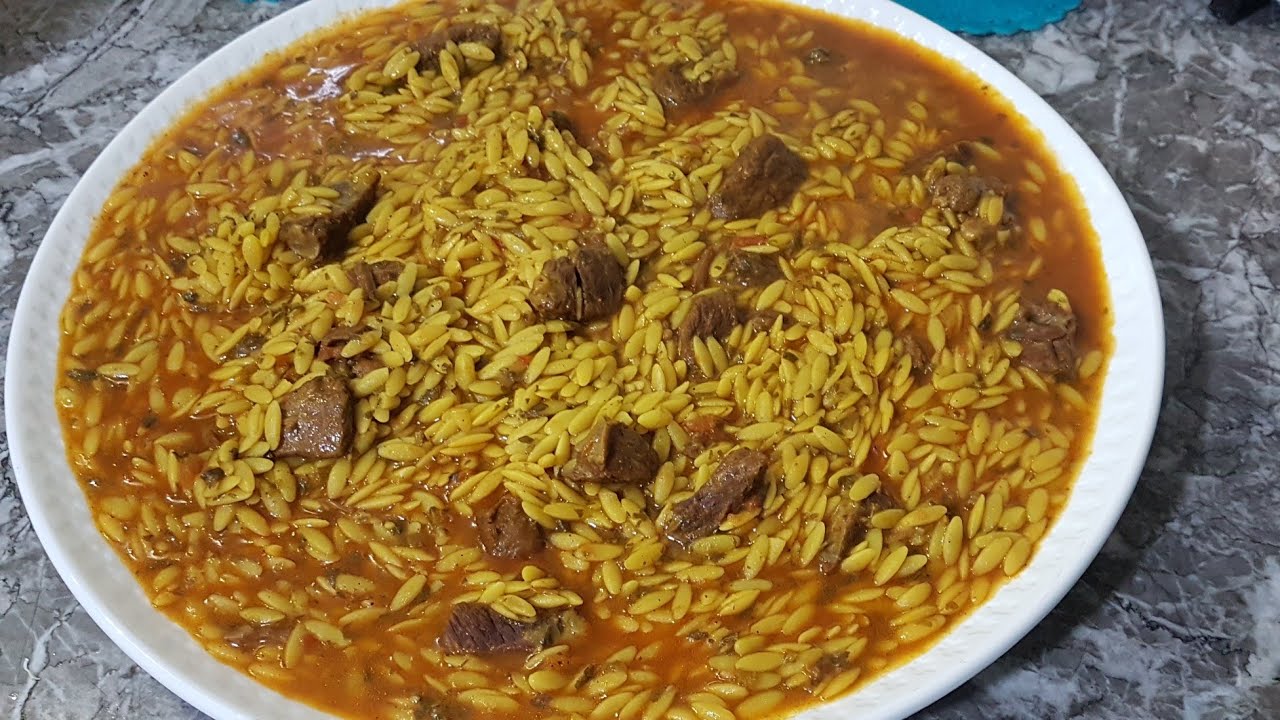 لسان الطير بتقيطعات اللحم على الطريقة الشرقية🤗🤗اكلة شتويةبامتياز👌👌
