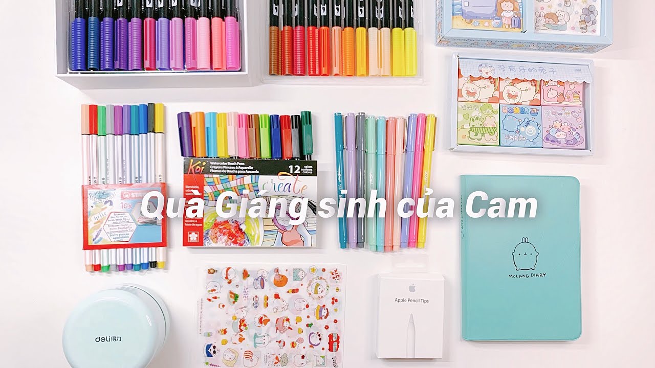 (ENGSUB) Giáng Sinh được nhận quá trời đồ dễ thương! // Christmas stationery gifts// orangiee