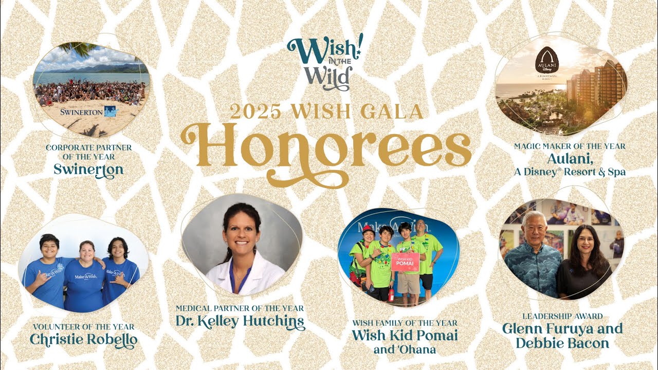 Make-A-Wish Hawaii 2025 Wish! in the Wild Gala Honorees