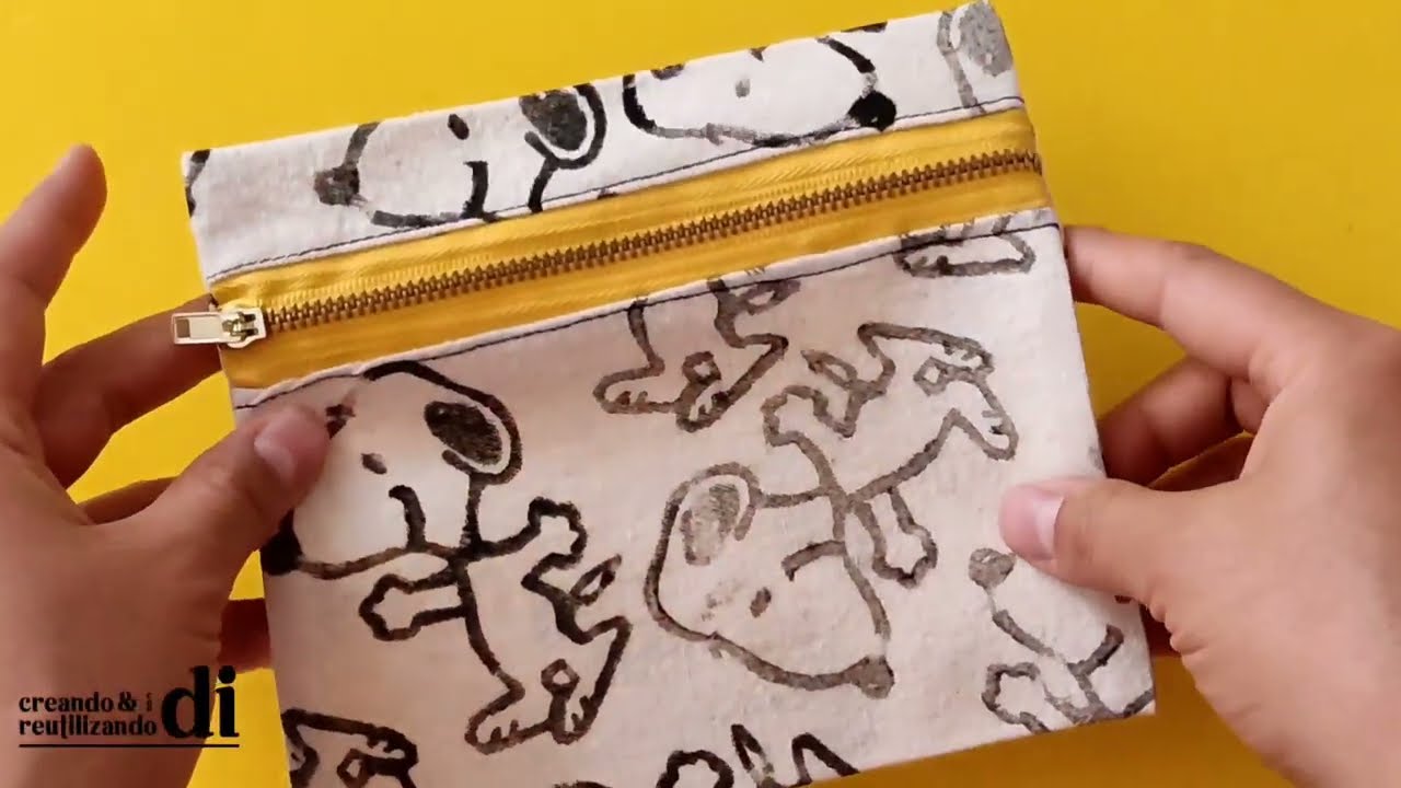 Cómo estampar un pouch con Sellito casero fácilmente 🙂/ Snoopy